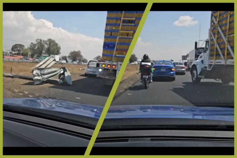 Imagen: Volcadura de tráiler en la México–Pachuca con dirección a Hidalgo