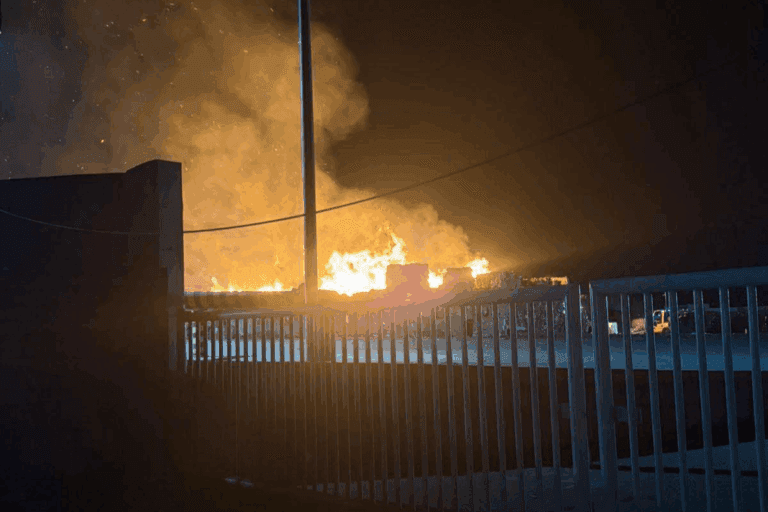 Imagen: Incendio en fábrica de Tizayuca provoca movilización