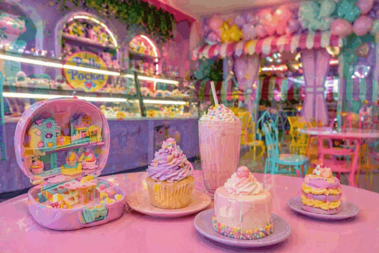 Imagen: Mini postres, colores pastel y mucha nostalgia: así es el Polly Pocket Café