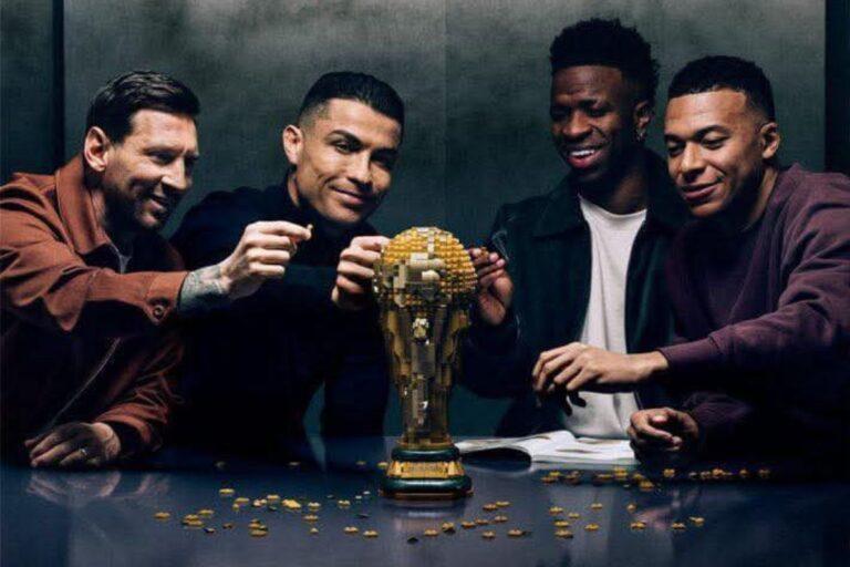 Imagen: FIFA y Lego hacen alianza y reúnen a Messi, CR7, Mbappé y Vini Jr en el mismo sitio
