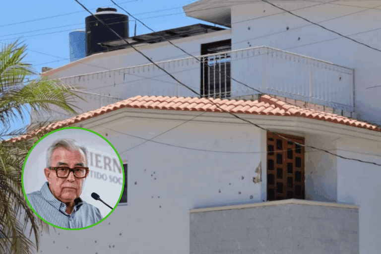 Imagen: Tirotean casa de Rubén Rocha Moya en Culiacán