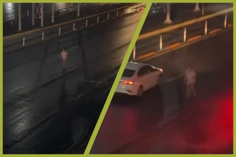 Imagen: ¡Alerta! Hombre deambulaba entre los coches en bulevar de Pachuca