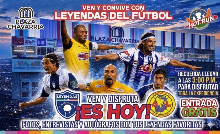 Imagen: Las leyendas del futbol llegan hoy a Plaza Chavarría: una tarde de convivencia y pasión deportiva