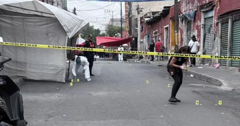 Imagen: Hombres encapuchados abren fuego en el barrio de Tepito y asesinan a dos
