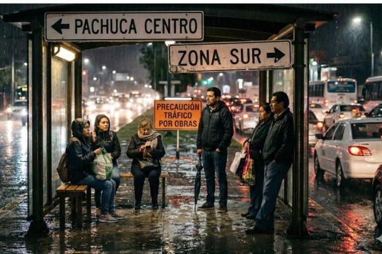 Imagen: Lluvias, tráfico y Tuzobús saturado: explotan quejas por el transporte público en Pachuca