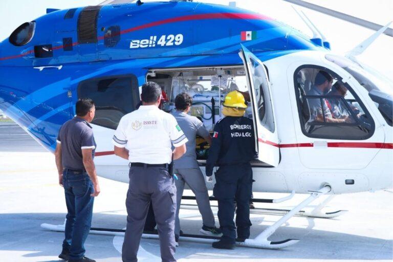 Imagen: Gemelas prematuras reciben traslado aéreo de emergencia en Hidalgo
