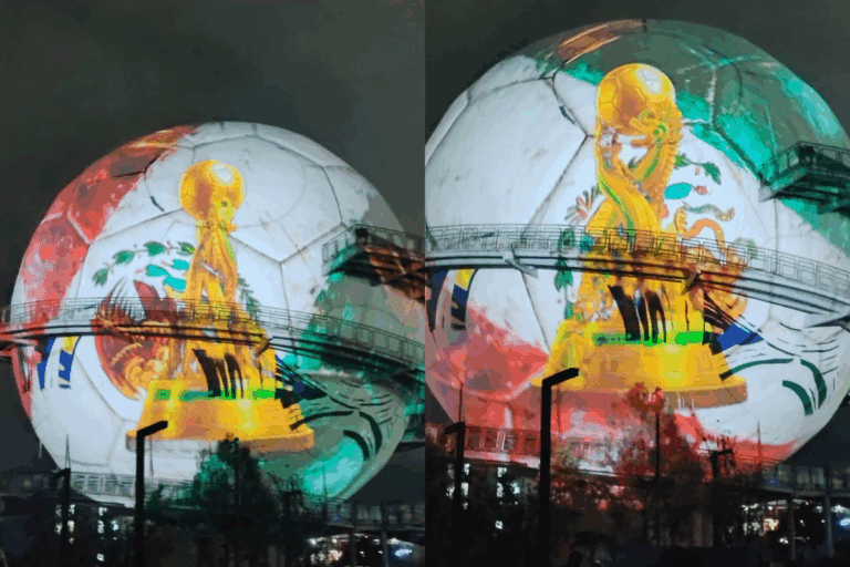 Imagen: Espectáculo de videomapping ilumina el Centro interactivo Mundo Futbol de Pachuca