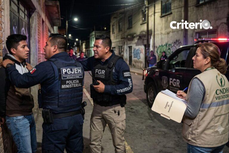 Imagen: CNDH indaga a la FGR por abuso de autoridad y uso de la fuerza en Hidalgo