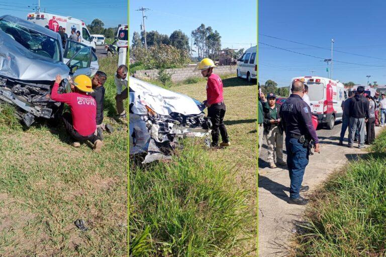 Imagen: Dos personas quedan prensadas tras choque en Atotonilco el Grande, Hidalgo