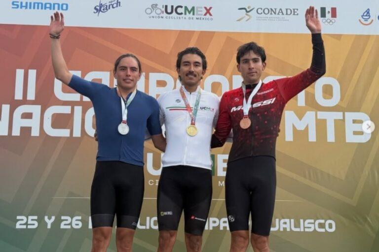 Imagen: Iván Aguilar lidera la cosecha de Hidalgo en el Nacional de MTB
