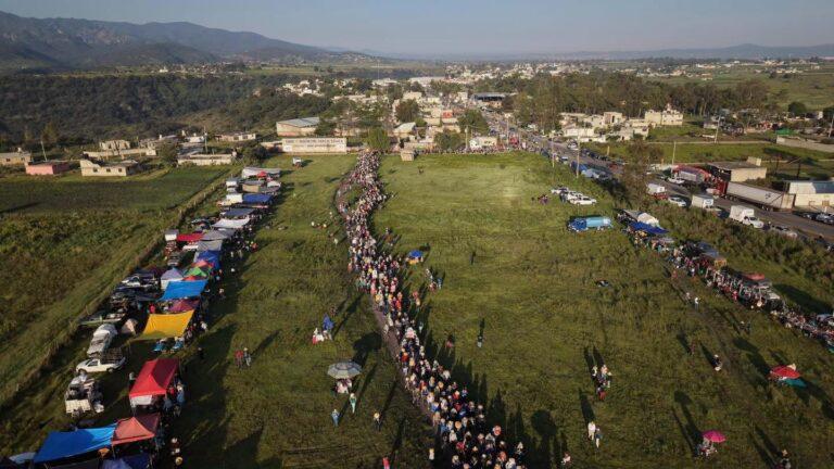 Imagen: Más de 28 mil peregrinos queretanos llegan a Tepeji del Río,m Hidalgo rumbo a la Basílica de Guadalupe