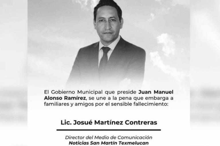 Imagen: Asesinan a reconocido periodista en Puebla; fue atacado a balazos cerca de su casa
