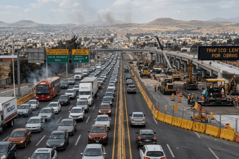 Imagen: Caos en la México-Pachuca: reportan dos accidentes y múltiples frentes de obra
